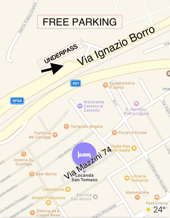 Locanda San Tomaso Affittacamere Pietra Ligure Exterior foto